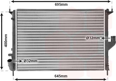 Van Wezel 43002477 - Radiator, engine cooling autospares.lv