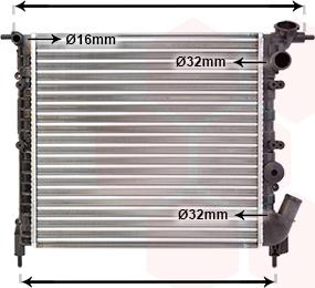 Van Wezel 43002041 - Radiator, engine cooling autospares.lv