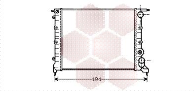 Van Wezel 43002043 - Radiator, engine cooling autospares.lv