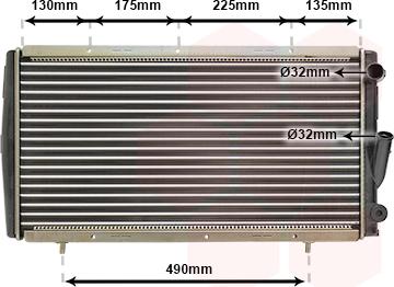 Van Wezel 43002084 - Radiator, engine cooling autospares.lv