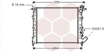 Van Wezel 43002109 - Radiator, engine cooling autospares.lv