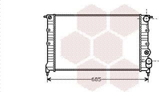 Van Wezel 43002115 - Radiator, engine cooling autospares.lv