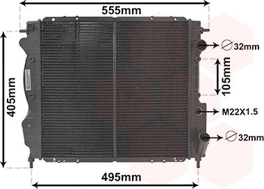 Van Wezel 43002130 - Radiator, engine cooling autospares.lv