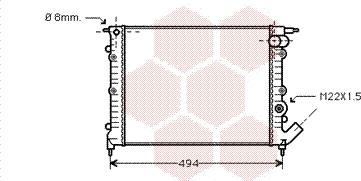 Van Wezel 43002132 - Radiator, engine cooling autospares.lv