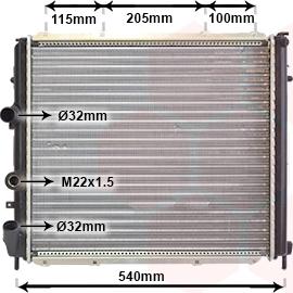 Van Wezel 43002174 - Radiator, engine cooling autospares.lv