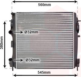 Van Wezel 43002309 - Radiator, engine cooling autospares.lv