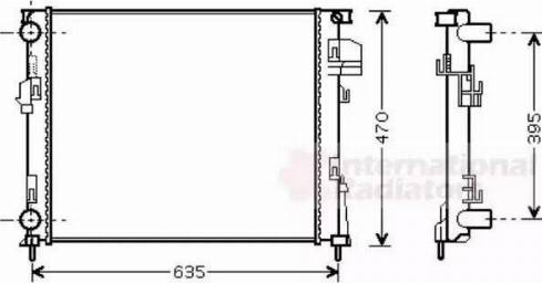 TEMPEST TP.15.63.025A - Radiator, engine cooling autospares.lv