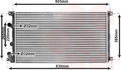 Van Wezel 43002321 - Radiator, engine cooling autospares.lv