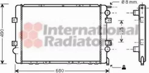 Van Wezel 43002299 - Radiator, engine cooling autospares.lv