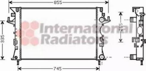 Van Wezel 43002292 - Radiator, engine cooling autospares.lv