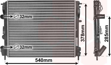 Van Wezel 43002269 - Radiator, engine cooling autospares.lv