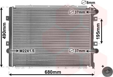 Van Wezel 43002264 - Radiator, engine cooling autospares.lv