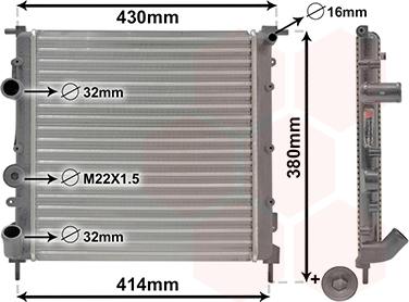 Van Wezel 43002261 - Radiator, engine cooling autospares.lv