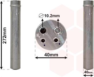 Van Wezel 4300D493 - Dryer, air conditioning autospares.lv