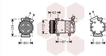 Van Wezel 4300K331 - Compressor, air conditioning autospares.lv