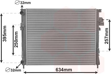 Van Wezel 43012303 - Radiator, engine cooling autospares.lv