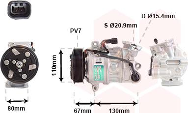 Van Wezel 4301K714 - Compressor, air conditioning autospares.lv