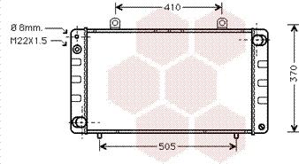 Van Wezel 47002003 - Radiator, engine cooling autospares.lv