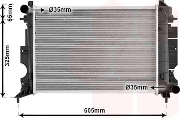 Van Wezel 47002026 - Radiator, engine cooling autospares.lv