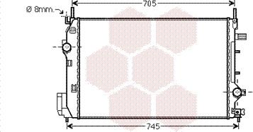 Van Wezel 47002070 - Radiator, engine cooling autospares.lv