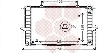 Van Wezel 59002092 - Radiator, engine cooling autospares.lv