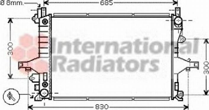 Van Wezel 59002117 - Radiator, engine cooling autospares.lv