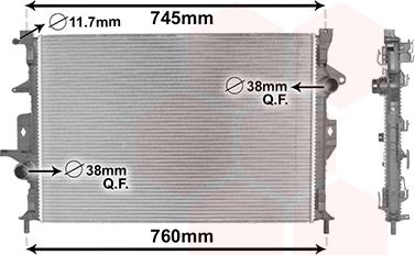 Van Wezel 59002187 - Radiator, engine cooling autospares.lv