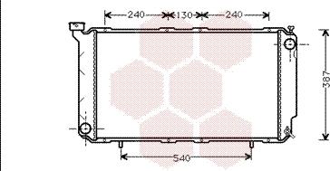 Van Wezel 51002010 - Radiator, engine cooling autospares.lv