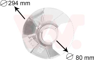 Van Wezel 5858371 - Splash Panel, guard, brake disc autospares.lv