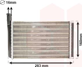 Van Wezel 58006061 - Heat Exchanger, interior heating autospares.lv