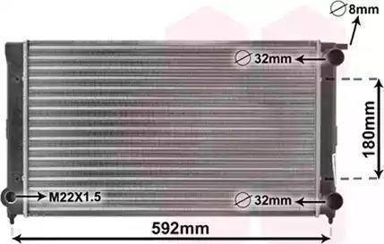 TEMPEST TP.15.65.1511 - Radiator, engine cooling autospares.lv