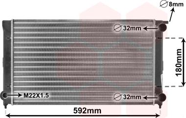 Van Wezel 58002045 - Radiator, engine cooling autospares.lv