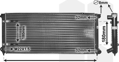 Van Wezel 58002041 - Radiator, engine cooling autospares.lv