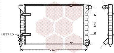 Van Wezel 58002042 - Radiator, engine cooling autospares.lv