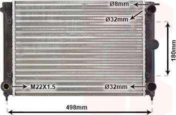 Van Wezel 58002047 - Radiator, engine cooling autospares.lv