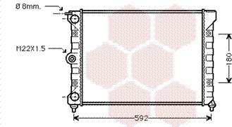 Van Wezel 58002011 - Radiator, engine cooling autospares.lv