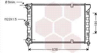 Van Wezel 58002018 - Radiator, engine cooling autospares.lv