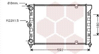 Van Wezel 58002084 - Radiator, engine cooling autospares.lv