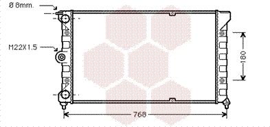 Van Wezel 58002037 - Radiator, engine cooling autospares.lv