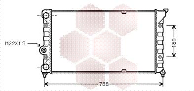 Van Wezel 58002079 - Radiator, engine cooling autospares.lv