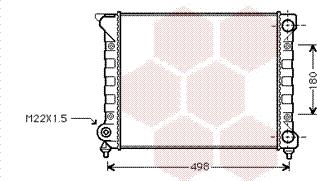 Van Wezel 58002070 - Radiator, engine cooling autospares.lv