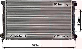 Van Wezel 58002071 - Radiator, engine cooling autospares.lv