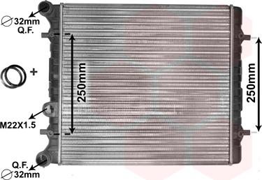 Van Wezel 58002152 - Radiator, engine cooling autospares.lv