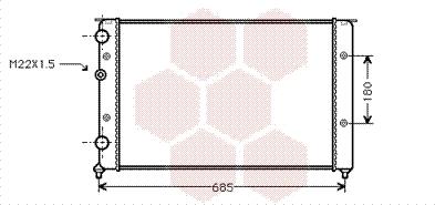 Van Wezel 58002124 - Radiator, engine cooling autospares.lv