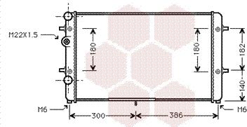 Van Wezel 58002179 - Radiator, engine cooling autospares.lv