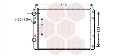 Van Wezel 58002249 - Radiator, engine cooling autospares.lv