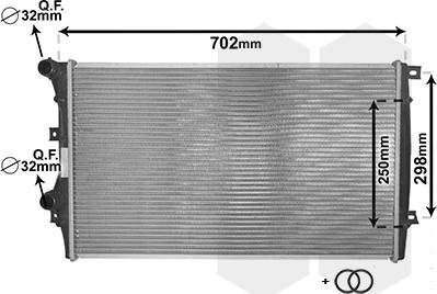 Van Wezel 58002206 - Radiator, engine cooling autospares.lv