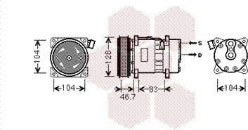 Van Wezel 5800K309 - Compressor, air conditioning autospares.lv