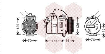 Van Wezel 5800K261 - Compressor, air conditioning autospares.lv