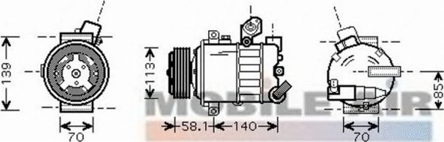 Van Wezel 5800K285 - Magnetic Clutch, air conditioner compressor autospares.lv